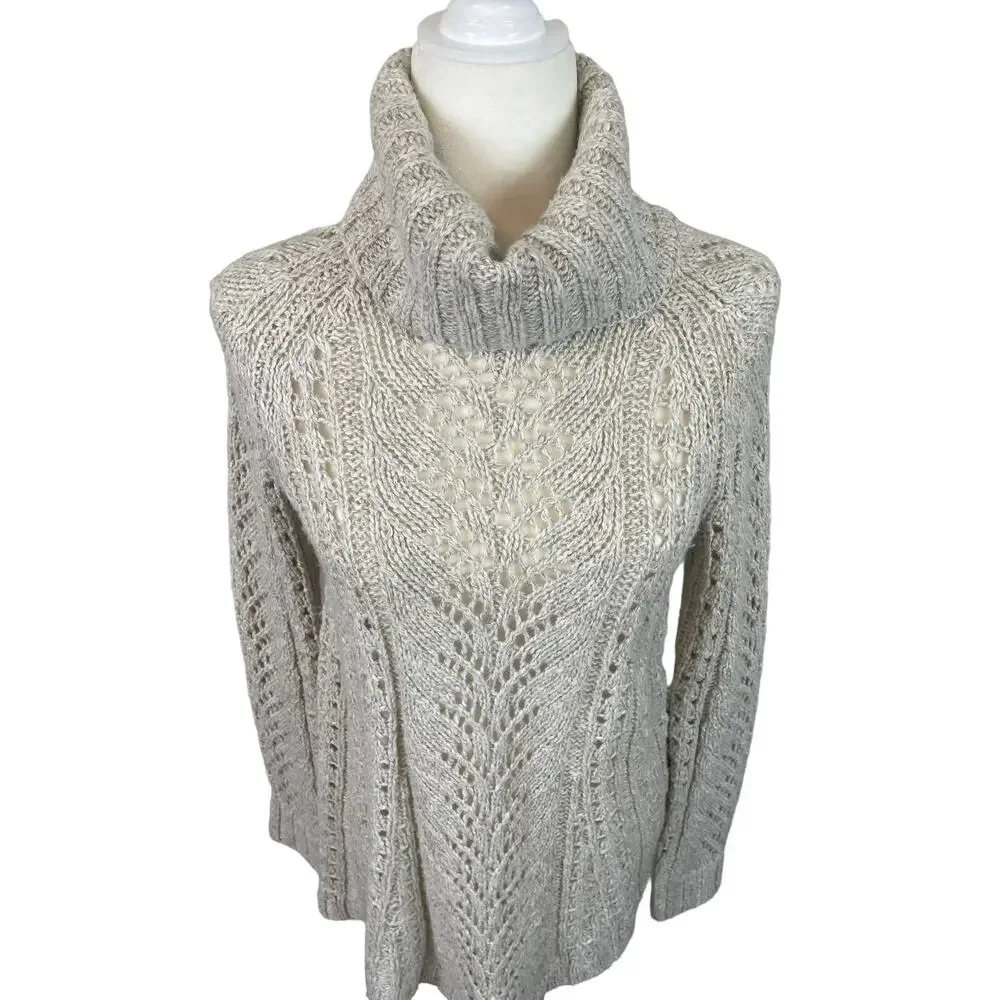 Anthropologie Sleeping On Snow Women's Small Eldora Wool Blend Knit Sweater - Picture 2 of 10